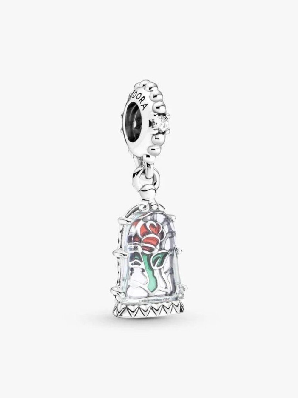 PandoraDisney Beauty and the Beast Enchanted Rose Dangle Charm